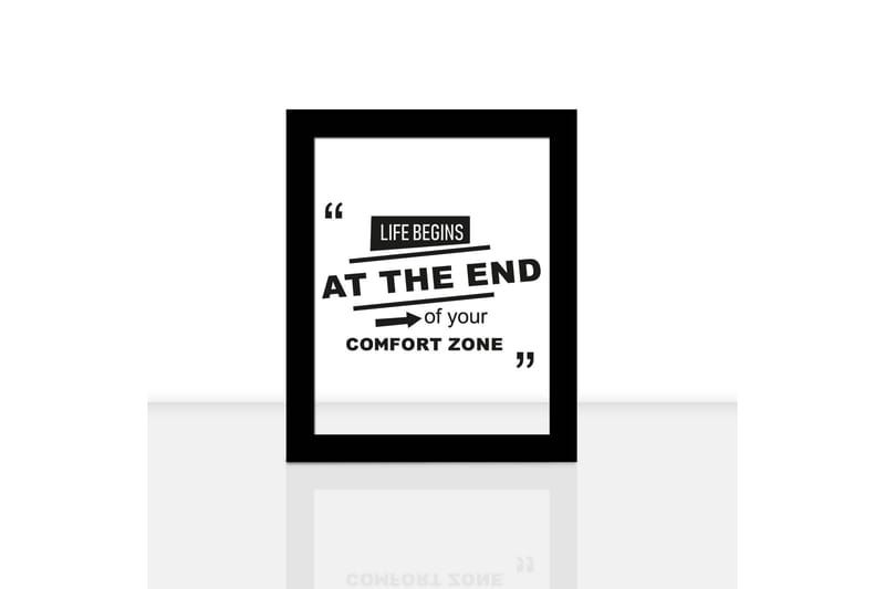 Life Begins At The End… Text Svartvit - 23x28 cm - Inredning - Tavlor & konst - Posters & prints - Text poster - Posters inspiration