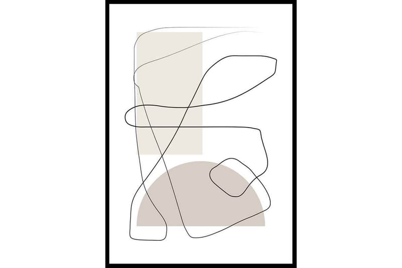 Lines On Abstract Art No3 Abstract Beige - 50x70 cm - Inredning - Tavlor & konst - Posters & prints - Abstrakta posters