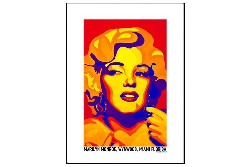 Marilyn Monroe Illustration Illustration Orange/Röd/Gul - 70x100 cm - Inredning - Tavlor & konst - Posters & prints