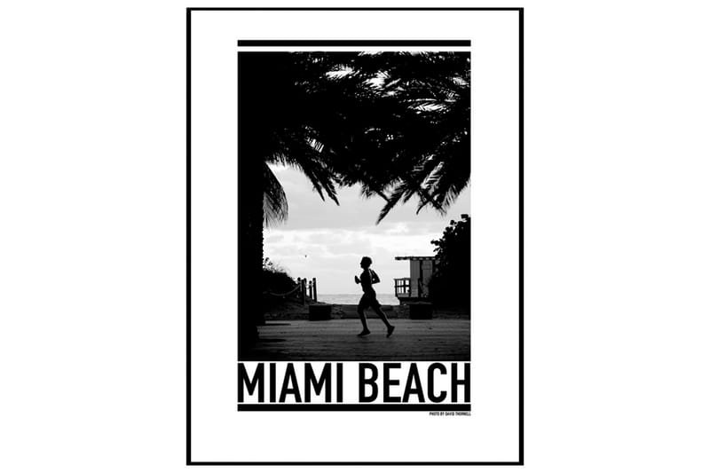 Miami Beach Jogger Foto Svartvit