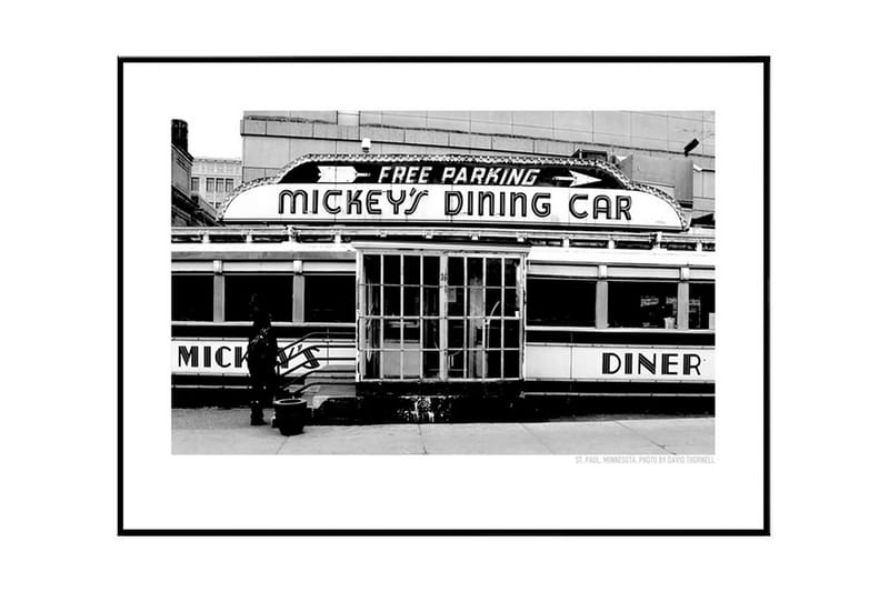 Mickey's Diner - Minnesota Foto Svartvit