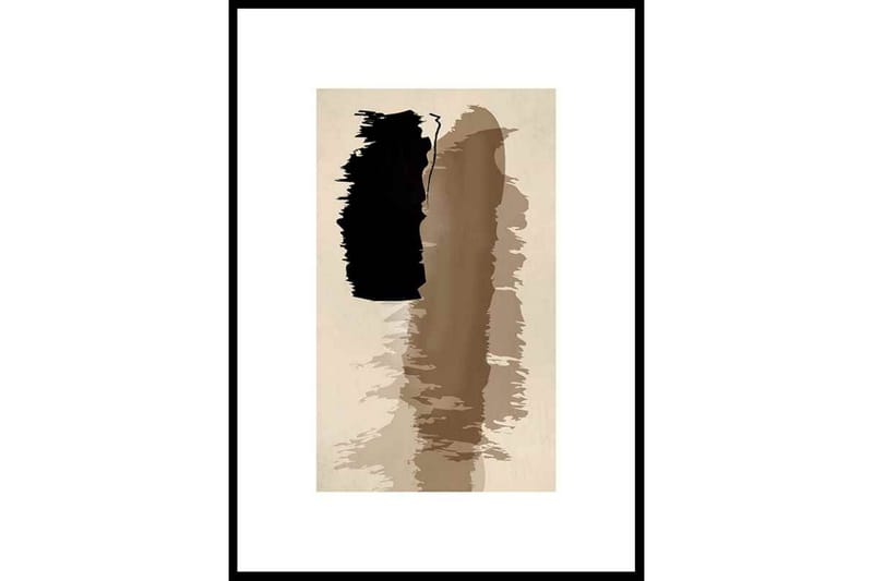 Minimalistic Art No3 Abstract Beige/Svart/Brun - 21x30 cm - Inredning - Tavlor & konst - Posters & prints
