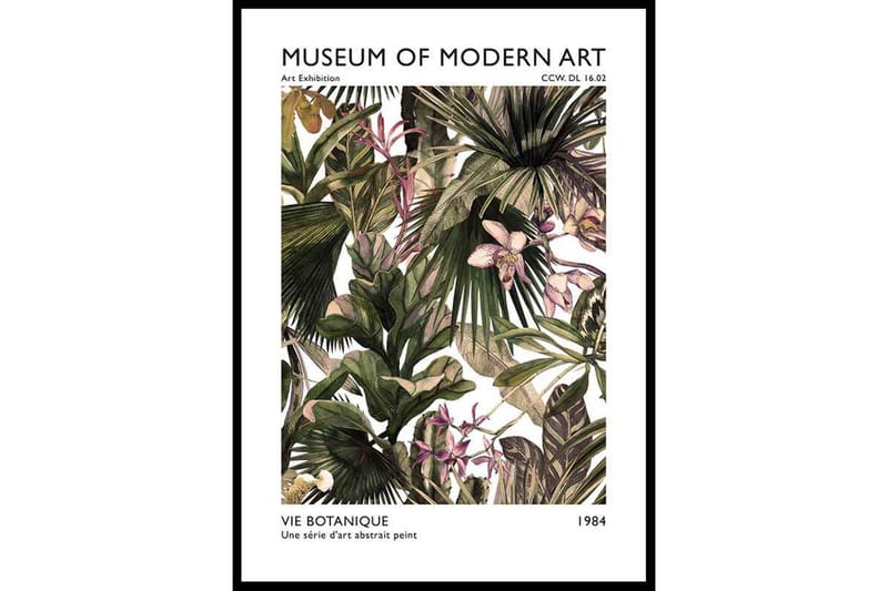 Modern Art No4 Illustration Vit/Beige/Grön/Rosa - 21x30 cm - Inredning - Tavlor & konst - Posters & prints - Botaniska posters
