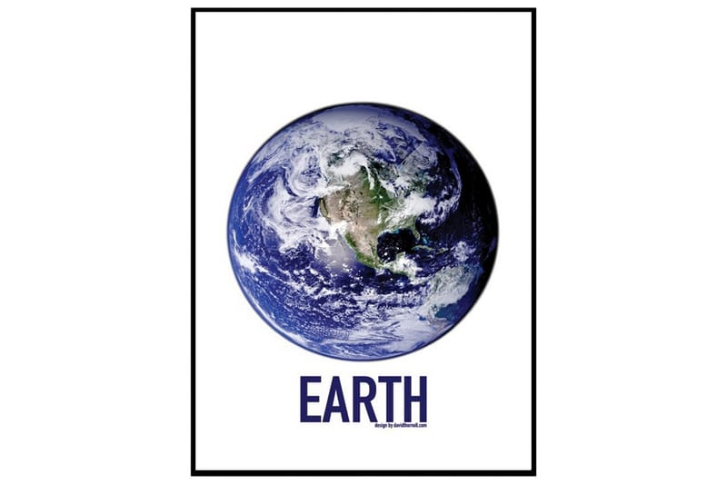 Planet Earth Foto Vit/Blå - 61x91 cm - Inredning - Inredning barnrum & leksaker - Dekoration barnrum - Väggdekor barnrum - Posters barnrum