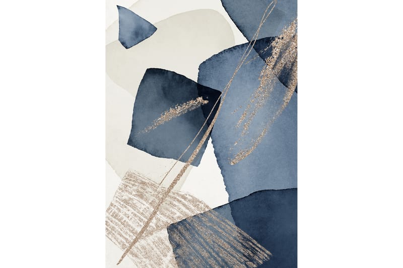 Poster Blue swirl 70x100 cm - Beige - Inredning - Tavlor & konst - Posters & prints