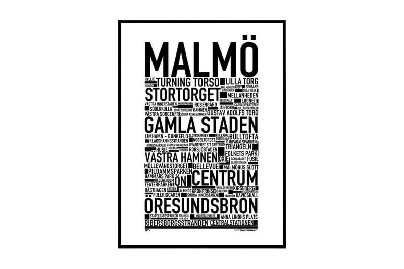 Poster Malmö 70x100 cm