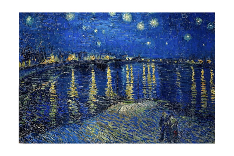 Stjärnenatt Över Rhône - Van Gogh Painting Blå - 120x60 cm - Inredning - Tavlor & konst - Posters & prints
