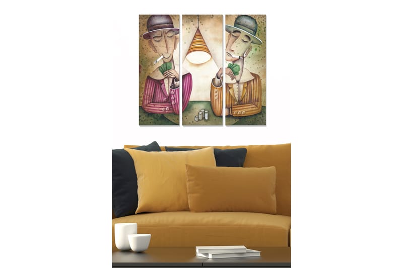 Tavla Abstract 3-pack Flerfärgad - 20x50 cm - Inredning - Väggdekor - Ram & tavelram - Poster ram
