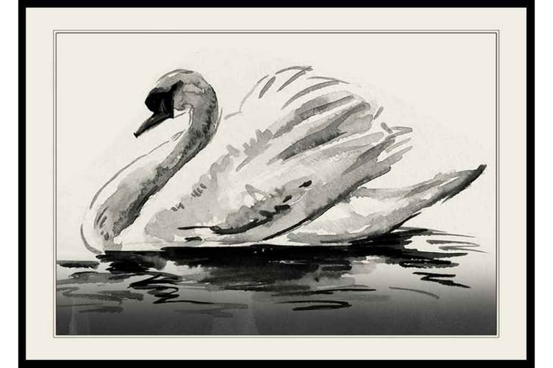 The Swan Painting Beige/Grå