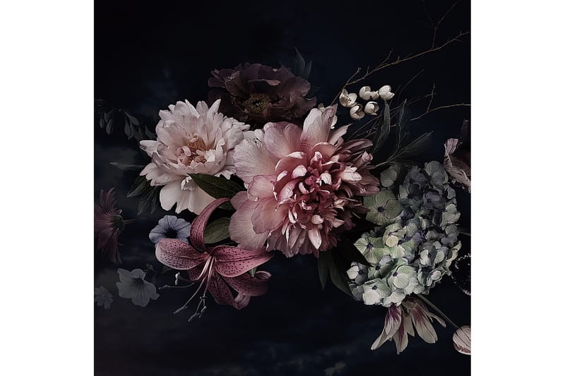 Akryltavla Flowers III Glas/Svart/Rosa - 120x80 cm - Inredning - Tavlor & konst
