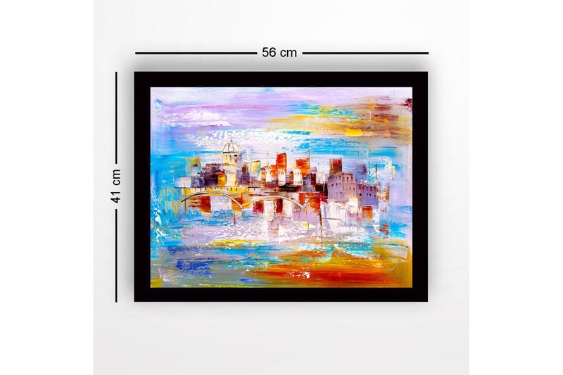 Dekorativ Inramad MDF-målning 41x56 cm - Flerfärgad - Inredning - Tavlor & konst