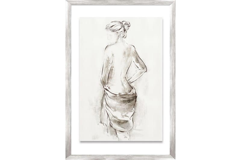 Målning med ram Kvinna med scarf - Inredning - Tavlor & konst