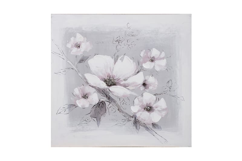 Oljemålning 60x60cm Vita blommor - Inredning - Tavlor & konst