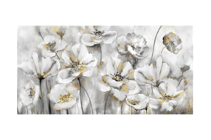 Oljemålning Vita blommor - Inredning - Tavlor & konst - Oljemålning