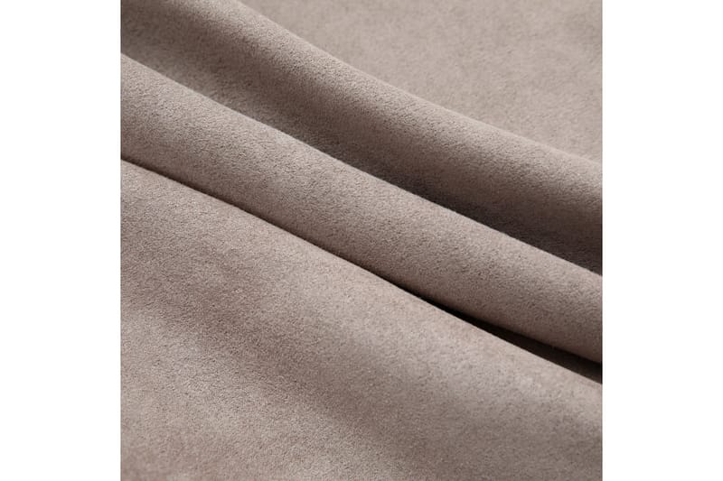 Mörkläggningsgardiner med metallringar 2 st taupe 140x225 cm - Brun - Heminredning - Textilier - Gardiner