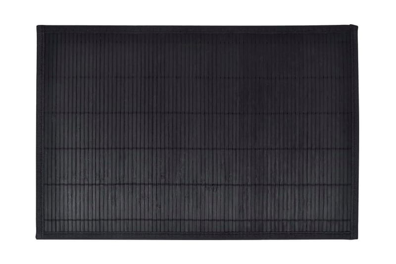 6 Bordstabletter i bambu 30x45 cm svart - Svart - Heminredning - Textilier - Kökstextilier
