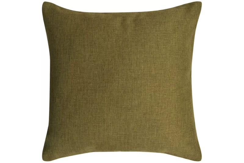 Kuddöverdrag 4 st linne-design 80x80 cm grön - Grön - Heminredning - Textilier - Kuddfodral