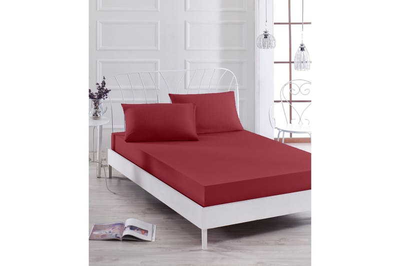 EnLora Home Lakan Enkelt 100x200 cm+Kuddfodral - Röd - Heminredning - Textilier - Sängkläder