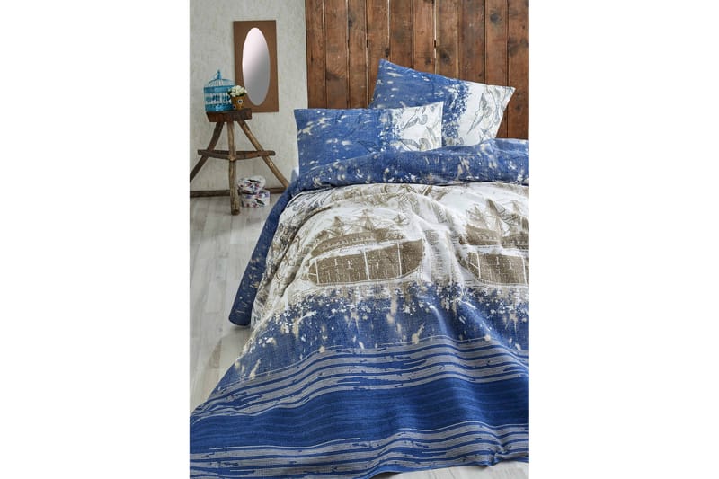 Eponj Home Överkast Dubbelt 200x235 cm - Blå/Vit - Heminredning - Textilier - Sängkläder