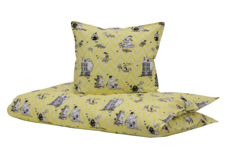 Moomin Bäddset 100x130 - Gul - Heminredning - Textilier - Sängkläder