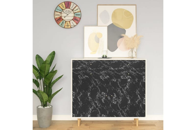 Dekorplast svart sten 500x90 cm PVC - Svart - Inredning - Väggdekor - Dekorplast & kakeldekor