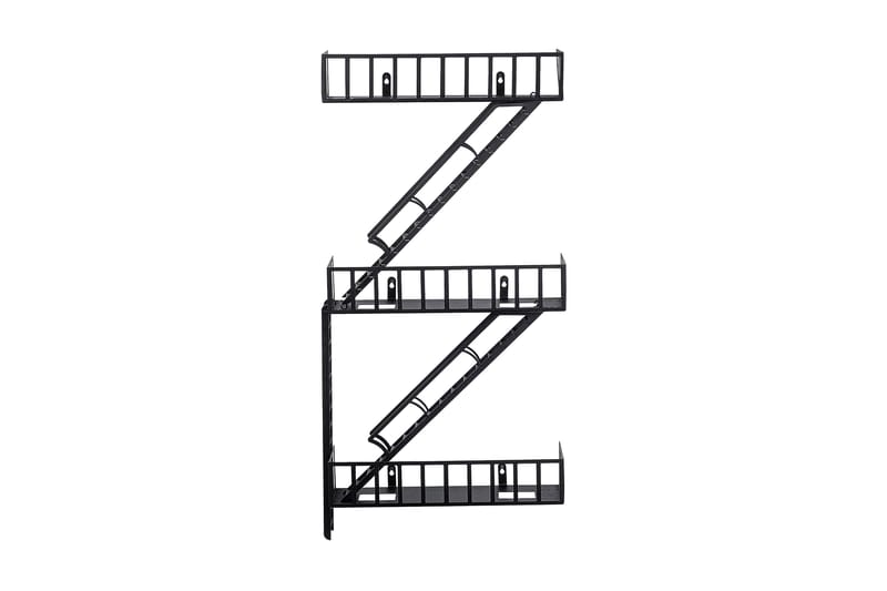 Mirfield Väggdekor 42 cm Fire Ladder 3 - Svart - Inredning - Väggdekor - Väggklocka & väggur