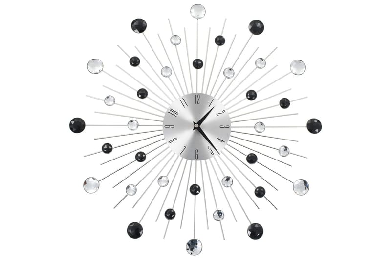 Väggklocka med Quartz-urverk 50 cm modern design - Silver - Heminredning - Dekoration