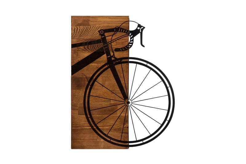 Bicycle Väggdekor - Svart/Valnöt - Inredning - Väggdekor - Skylt - Plåtskyltar