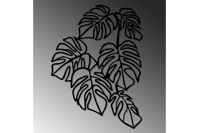 Leaf 5 Väggdekor - Svart - Inredning - Väggdekor - Skylt - Plåtskyltar