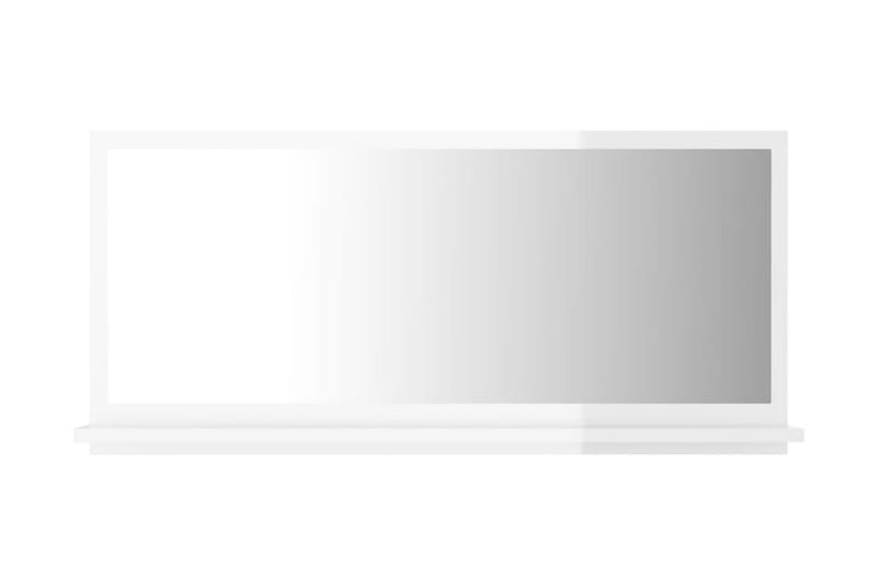 Badrumsspegel vit högglans 80x10,5x37 cm spånskiva - Vit - Heminredning - Väggdekor - Speglar