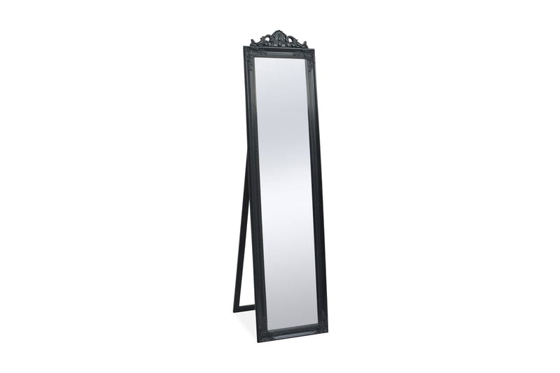 Fristående spegel i barockstil 160x40 cm svart - Svart - Heminredning - Väggdekor - Speglar