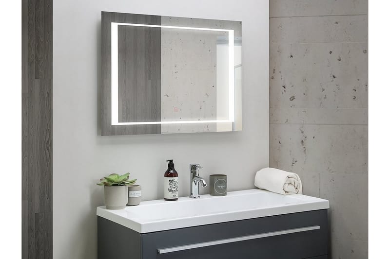 Heasandford Spegel LED 60x80 cm - Silver - Heminredning - Väggdekor - Speglar