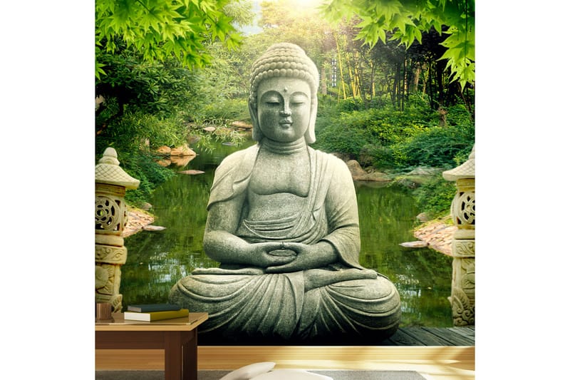 Fototapet Buddha's Garden 300x210 - Artgeist sp. z o. o. - Inredning - Väggdekor - Tapet & tapettillbehör - Fototapet