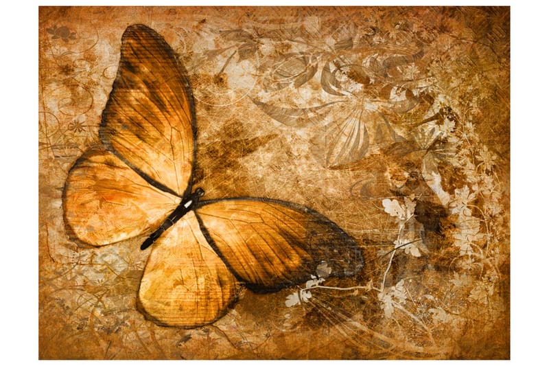 Fototapet Butterfly Sepia 300x231 - Artgeist sp. z o. o. - Inredning - Väggdekor - Tapet & tapettillbehör - Fototapet