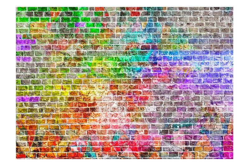 Fototapet Rainbow Wall 300x210 - Artgeist sp. z o. o. - Inredning - Väggdekor - Tapet & tapettillbehör - Fototapet