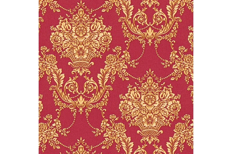 Barock Tapet Château Ovävd Röd Guld - AS Creation - Inredning - Väggdekor - Tapet & tapettillbehör - Mönstrad tapet