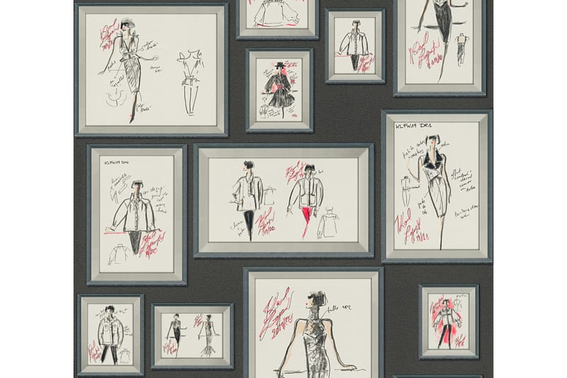 Designer Tapet Sketch by Karl Lagerfeld