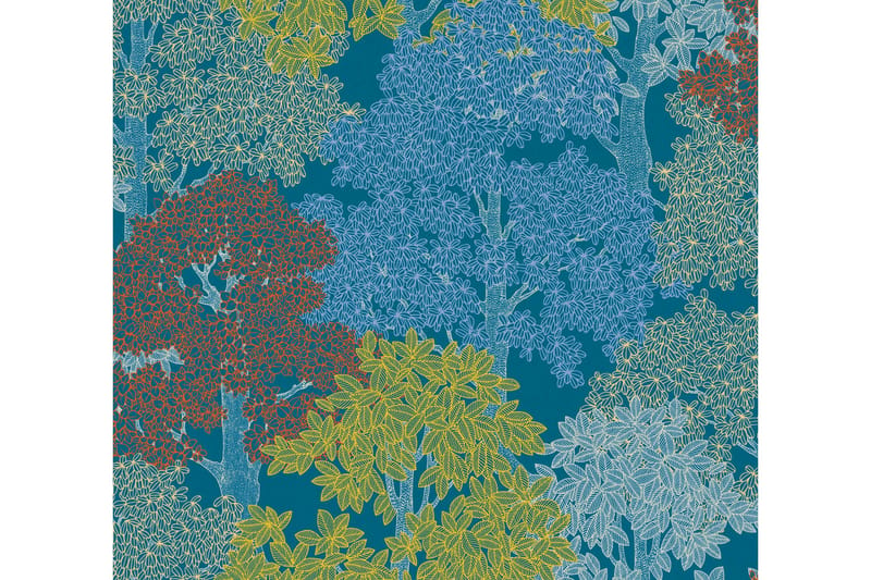 Forest look Tapet Blommig Impression Ovävd