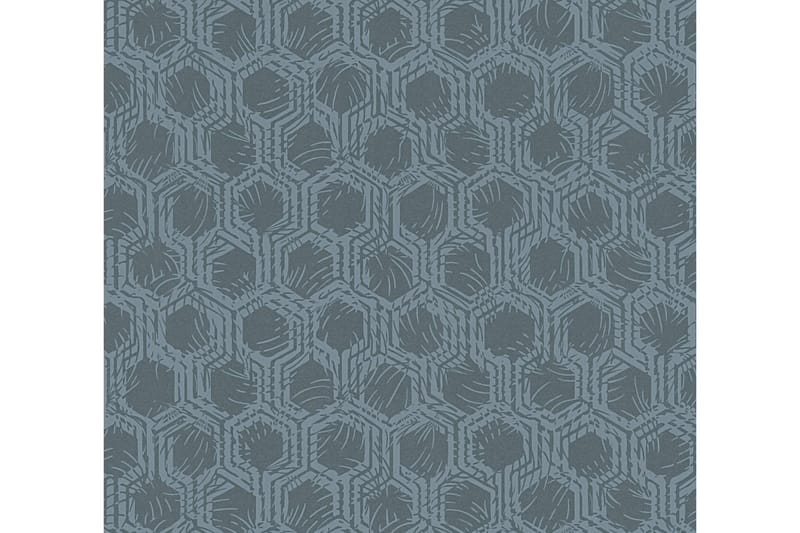 Geometric Tapet Alpha Ovävd Silver Blå - AS Creation - Inredning - Väggdekor - Tapet & tapettillbehör - Mönstrad tapet