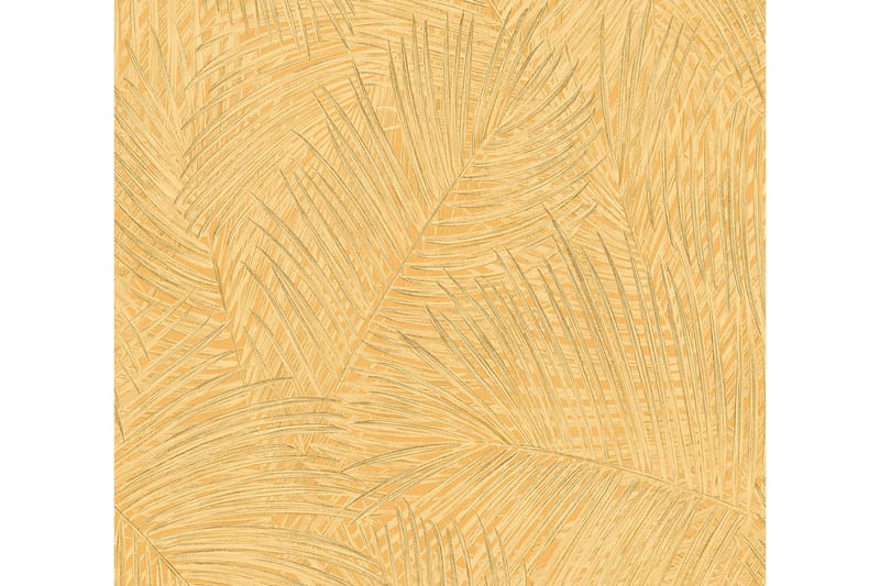 Palm tree Tapet Sumatra Ovävd Gul - AS Creation - Inredning - Väggdekor - Tapet & tapettillbehör - Mönstrad tapet