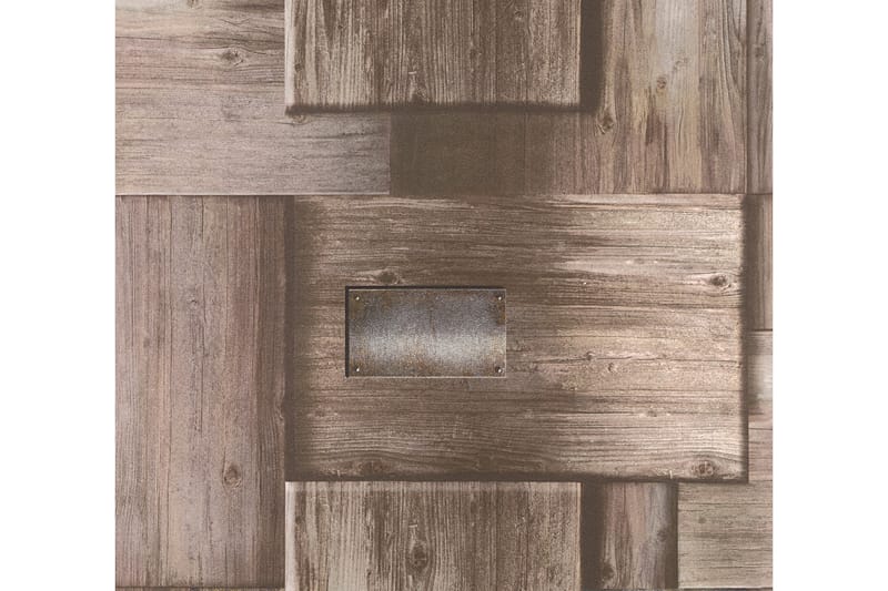 Wood effect Tapet Authentic Walls Papper - AS Creation - Inredning - Väggdekor - Tapet & tapettillbehör - Mönstrad tapet