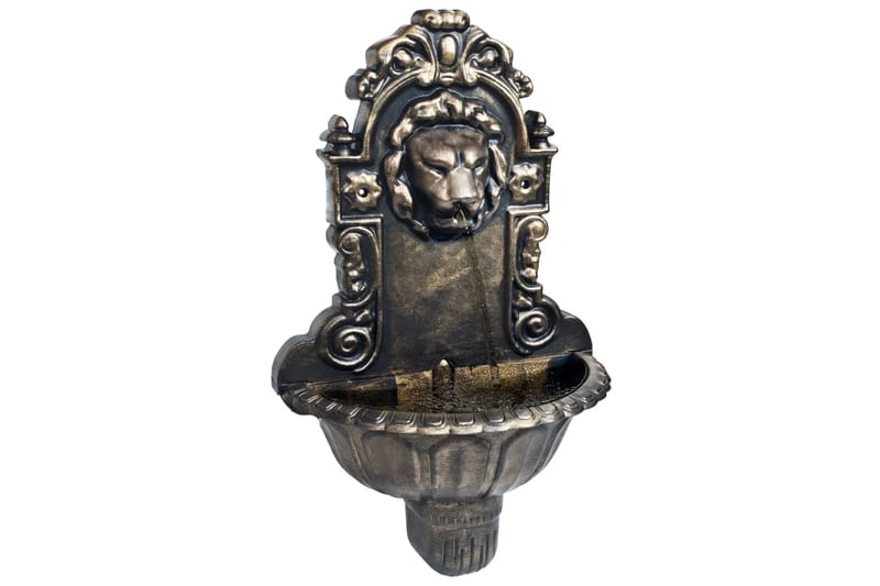 Väggfontän lejonhuvud brons - Brun - Trädgård & spabad - Utemiljö - Trädgårdsdekoration - Damm & fontän