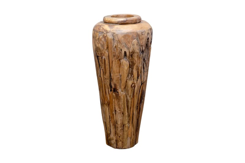 Dekorativ vas 40x100 cm massiv teak - Brun - Inredning - Vas