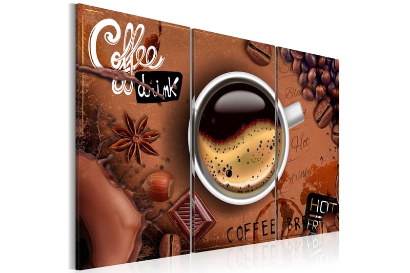 Tavla Cup Of Hot Coffee 120x80 - Finns i flera storlekar - Heminredning - Väggdekor - Canvastavlor