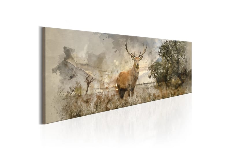 Tavla Watercolour Deer 150x50 - Finns i flera storlekar - Heminredning - Väggdekor - Canvastavlor