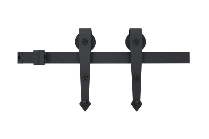 Skjutdörrsbeslag 183 cm stål svart