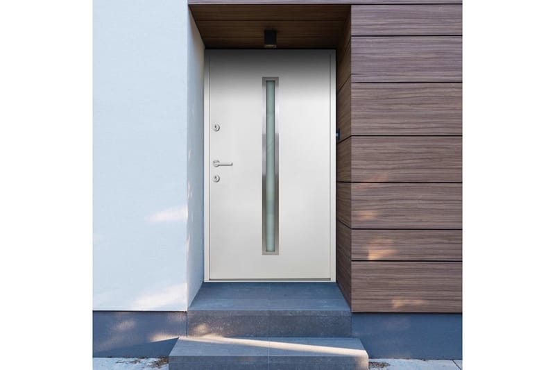 Ytterdörr aluminium vit 100x200 cm - Vit - Hus & renovering - Bygg - Dörrar & Portar - Ytterdörrar - Enkelytterdörr