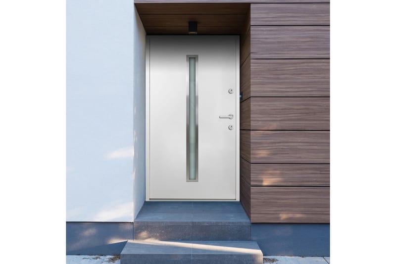 Ytterdörr aluminium vit 90x200 cm - Vit - Hus & renovering - Bygg - Dörrar & Portar - Ytterdörrar - Enkelytterdörr