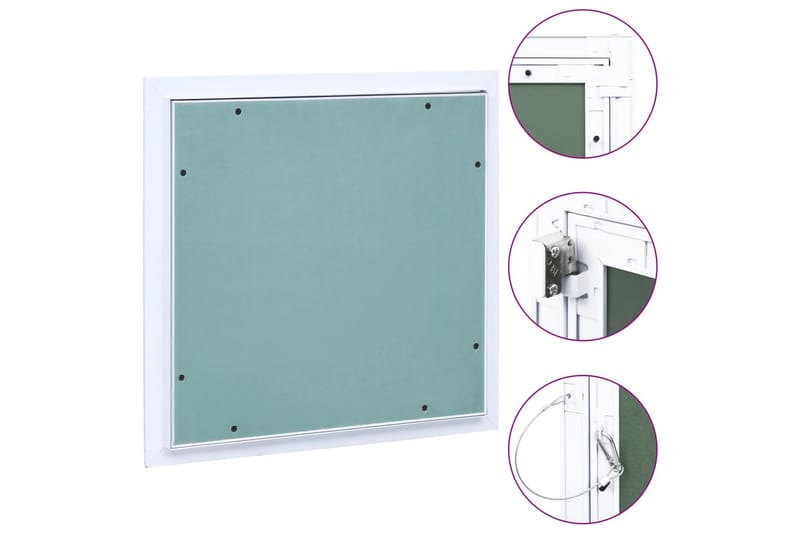 Inspektionslucka med aluminiumram och gipsskiva 200x200 mm - Hus & renovering - Bygg - Fönster - Fönstertillbehör - Fönsterluckor