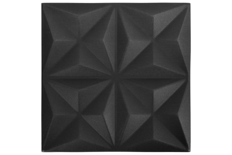 3D Väggpaneler 12 st 50x50 cm origami svart 3 m² - Svart - Hus & renovering - Bygg - Golv, vägg & tak - Skivmaterial & byggskiva - Innerpanel